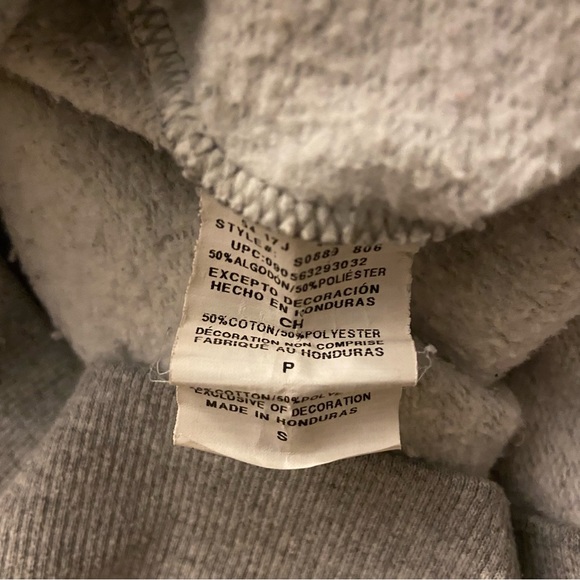 Champion plain gray hoodie sweatshirt sz S - Picture 8 of 12